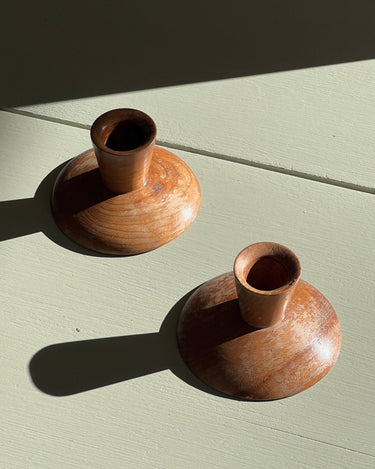 Wooden candlesticks - NEROLI