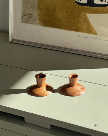 Wooden candlesticks - NEROLI
