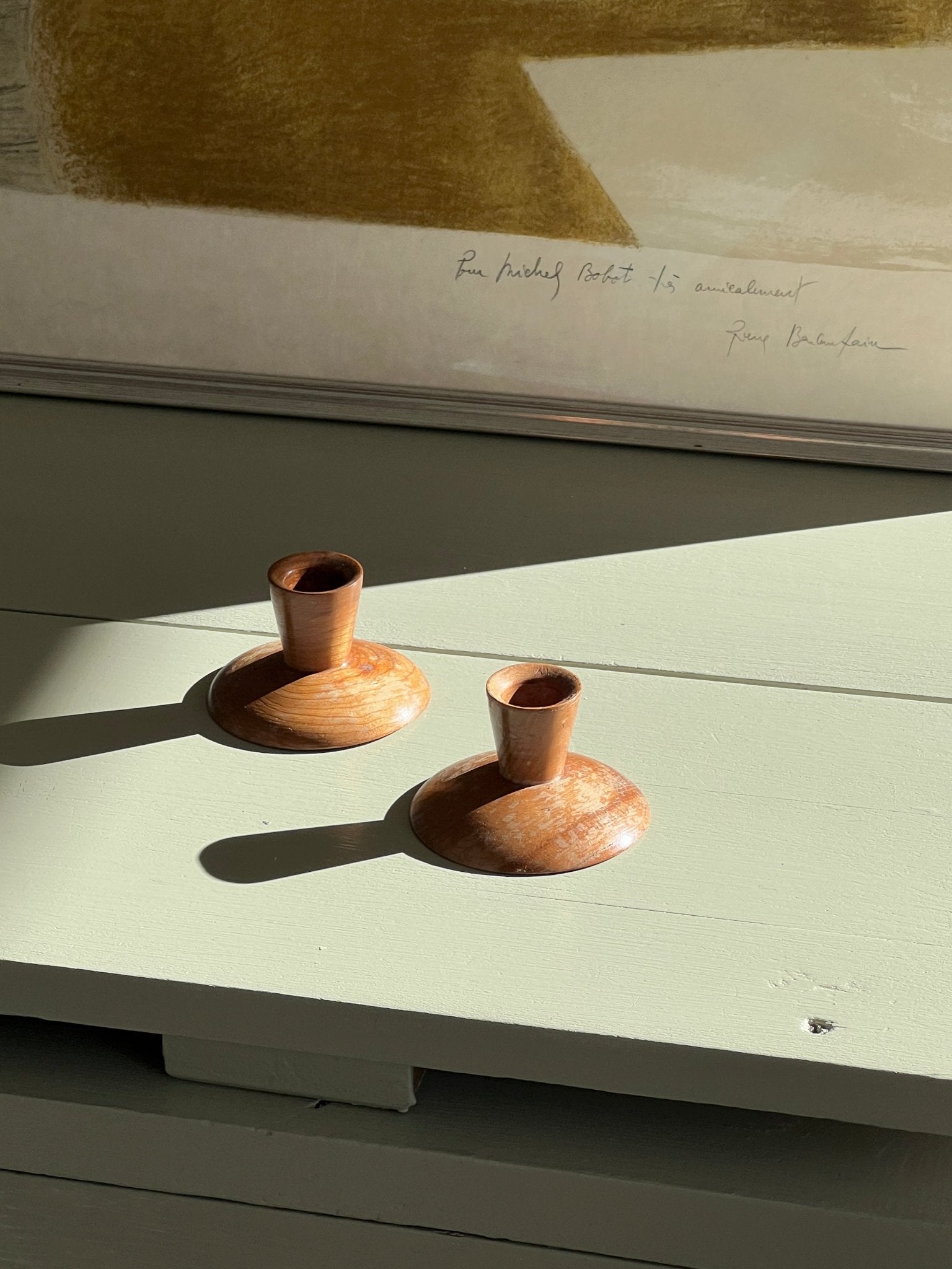 Wooden candlesticks - NEROLI