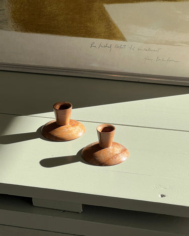Wooden candlesticks - NEROLI