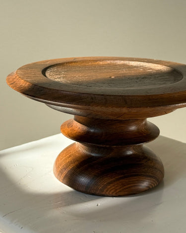 Wooden pedestal bowl - NEROLI
