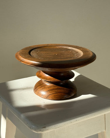Wooden pedestal bowl - NEROLI