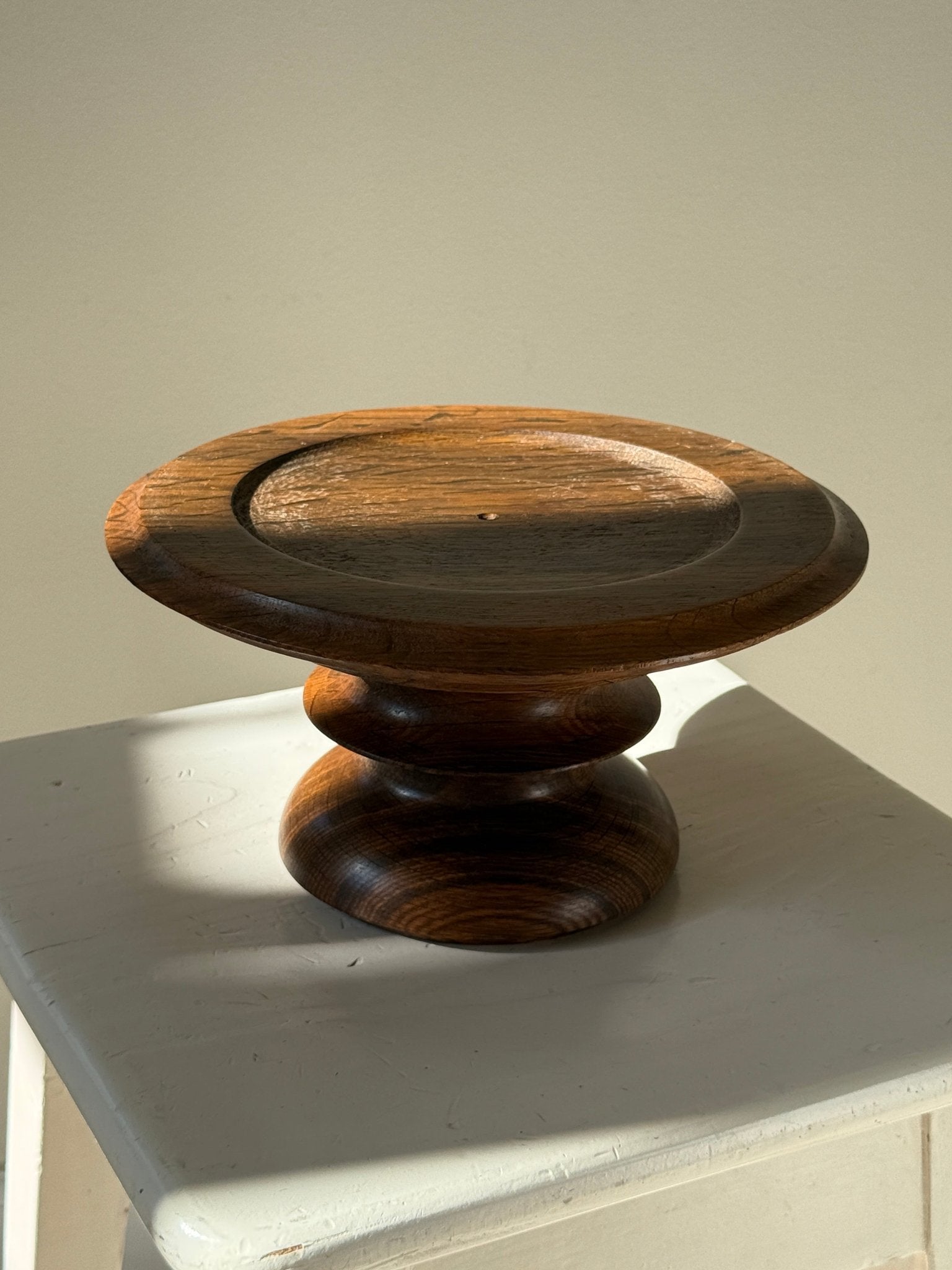 Wooden pedestal bowl - NEROLI