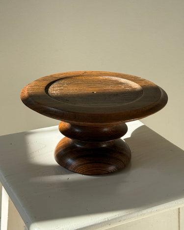 Wooden pedestal bowl - NEROLI