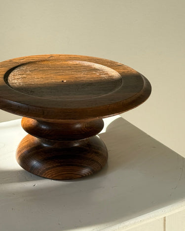 Wooden pedestal bowl - NEROLI