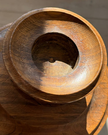 Wooden pedestal bowl - NEROLI