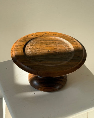 Wooden pedestal bowl - NEROLI