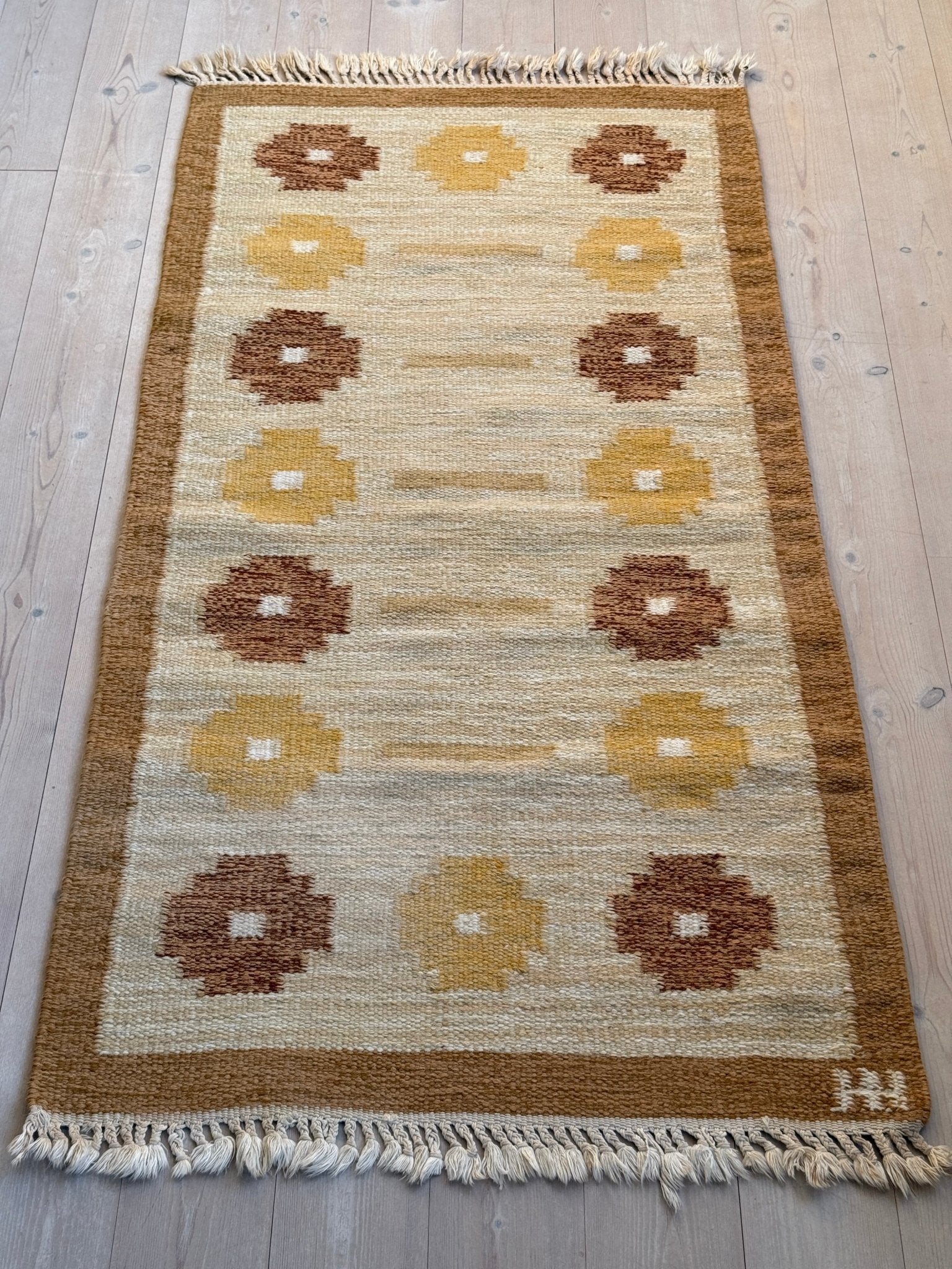 Yellow flatweave rug - NEROLI