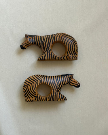 Zebra napkin rings - NEROLI