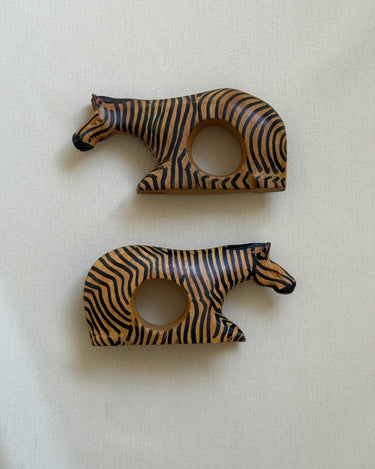 Zebra napkin rings - NEROLI