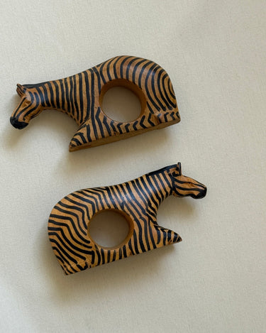 Zebra napkin rings - NEROLI