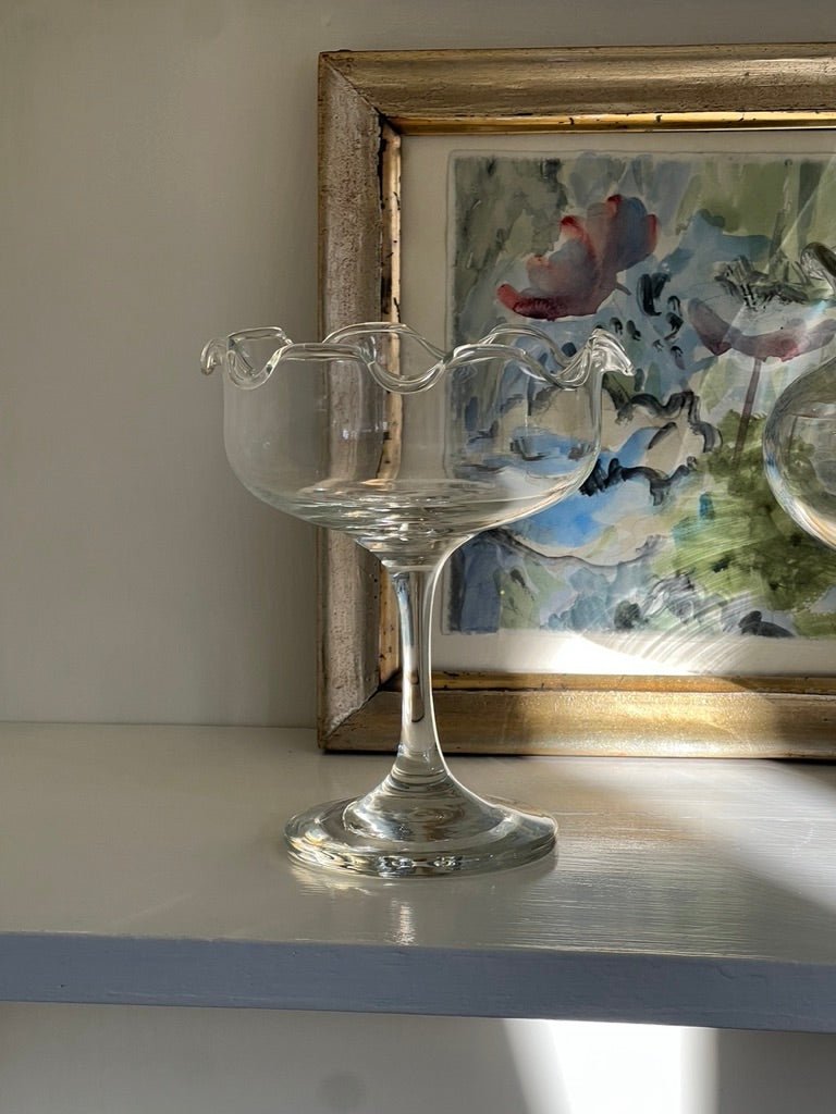 Footed glass bowl - NEROLI