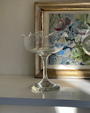 Footed glass bowl - NEROLI