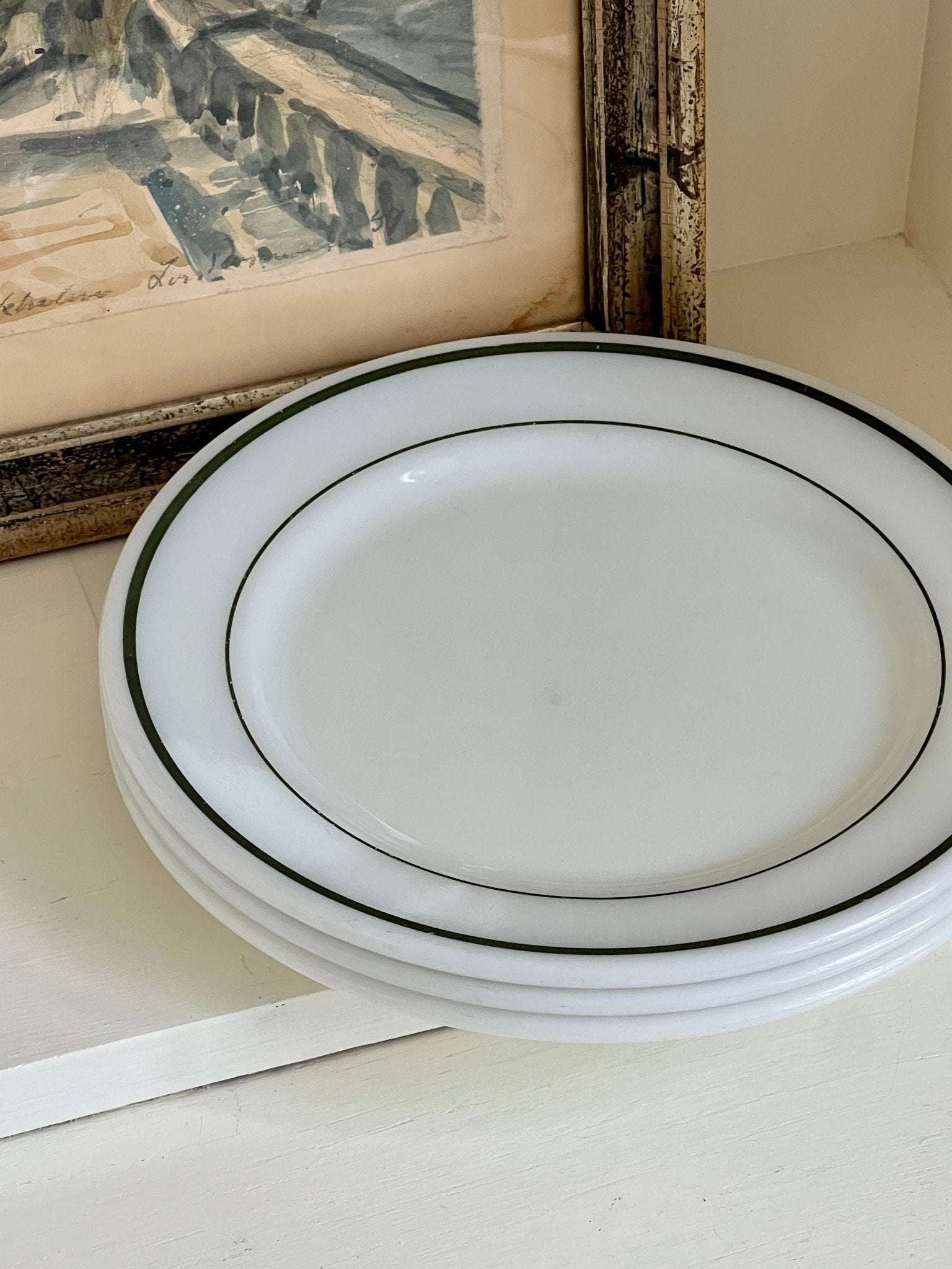 French dinner plates - NEROLI